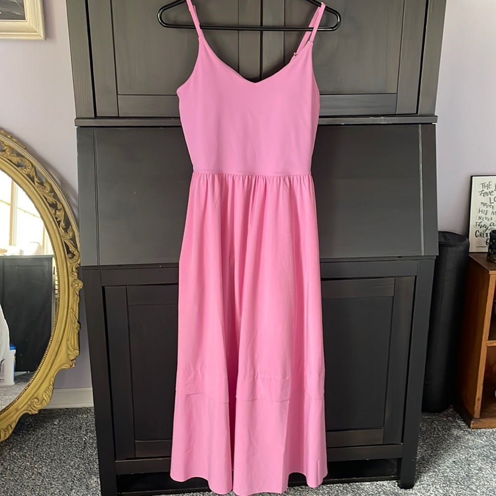 Athleta - Layered maxi summer dress, bubblegum pink